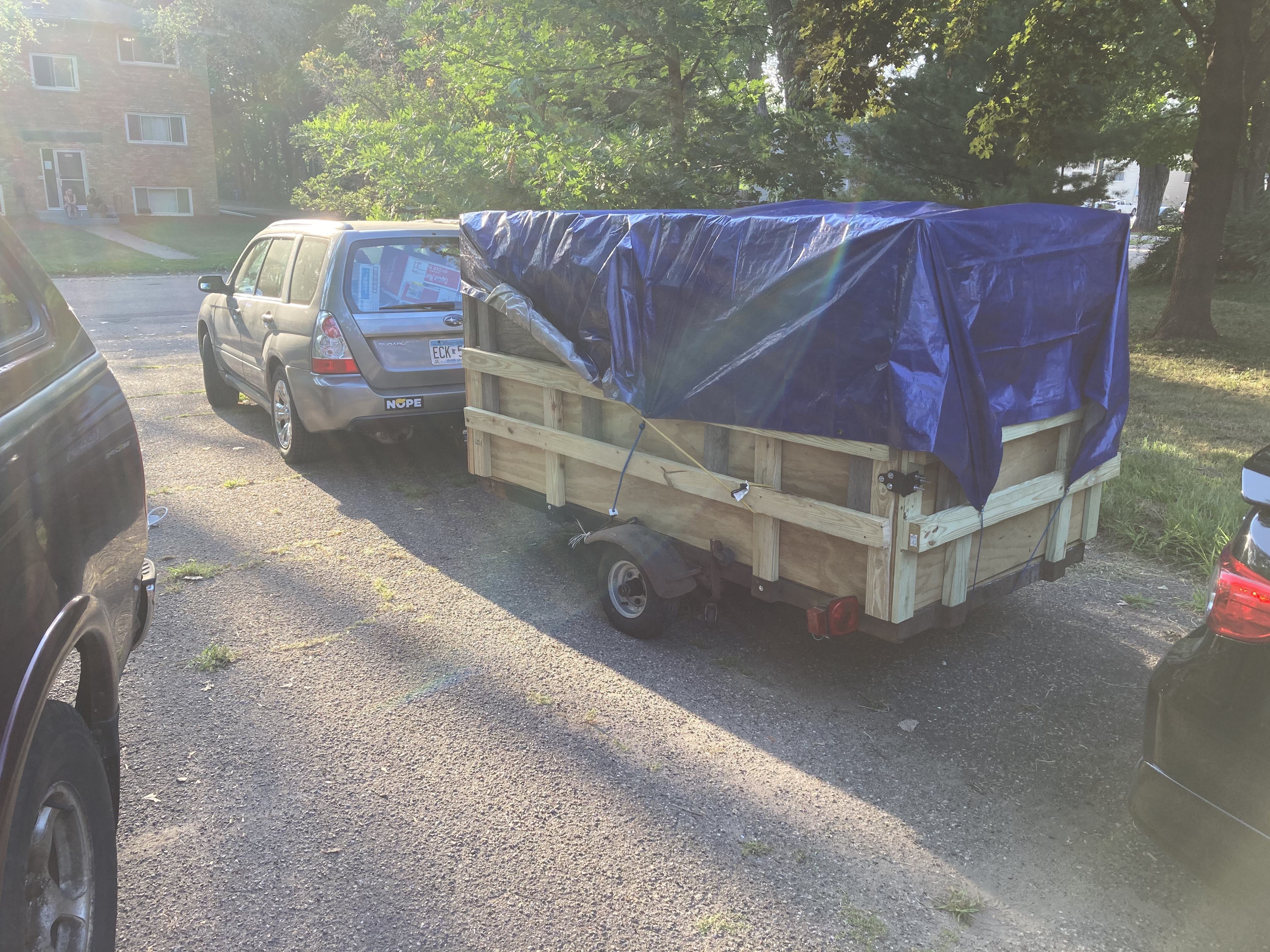 Rebuilt trailer packed for my move